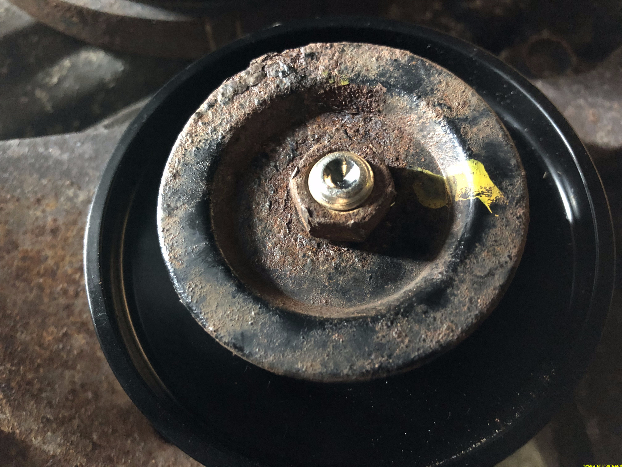 Figure 22. AC Idler pulley installed