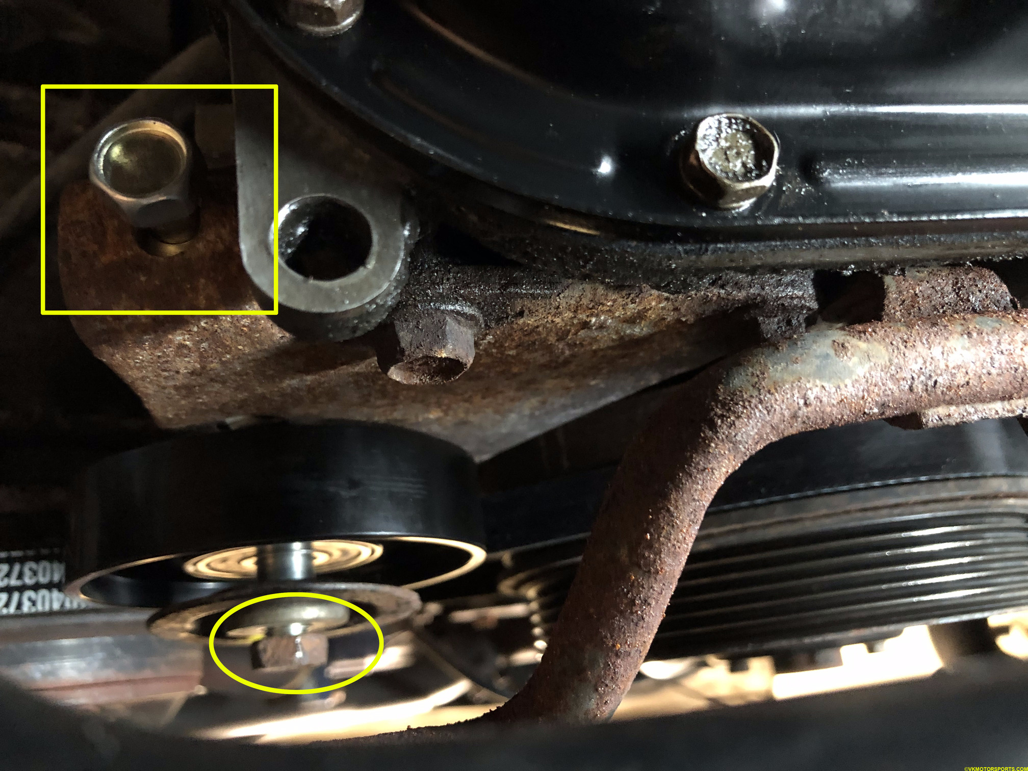 Figure 24. AC idler pulley Adjuster bolt