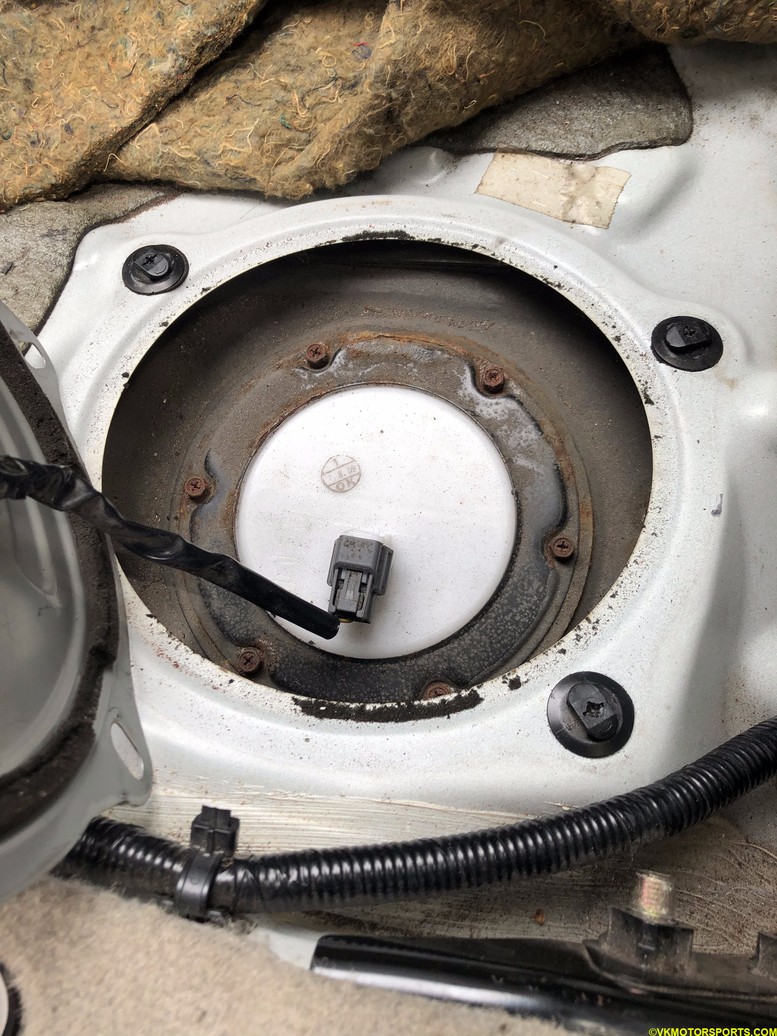 Figure 5. Outer cover removed to show the fuel sensor attached to the tank