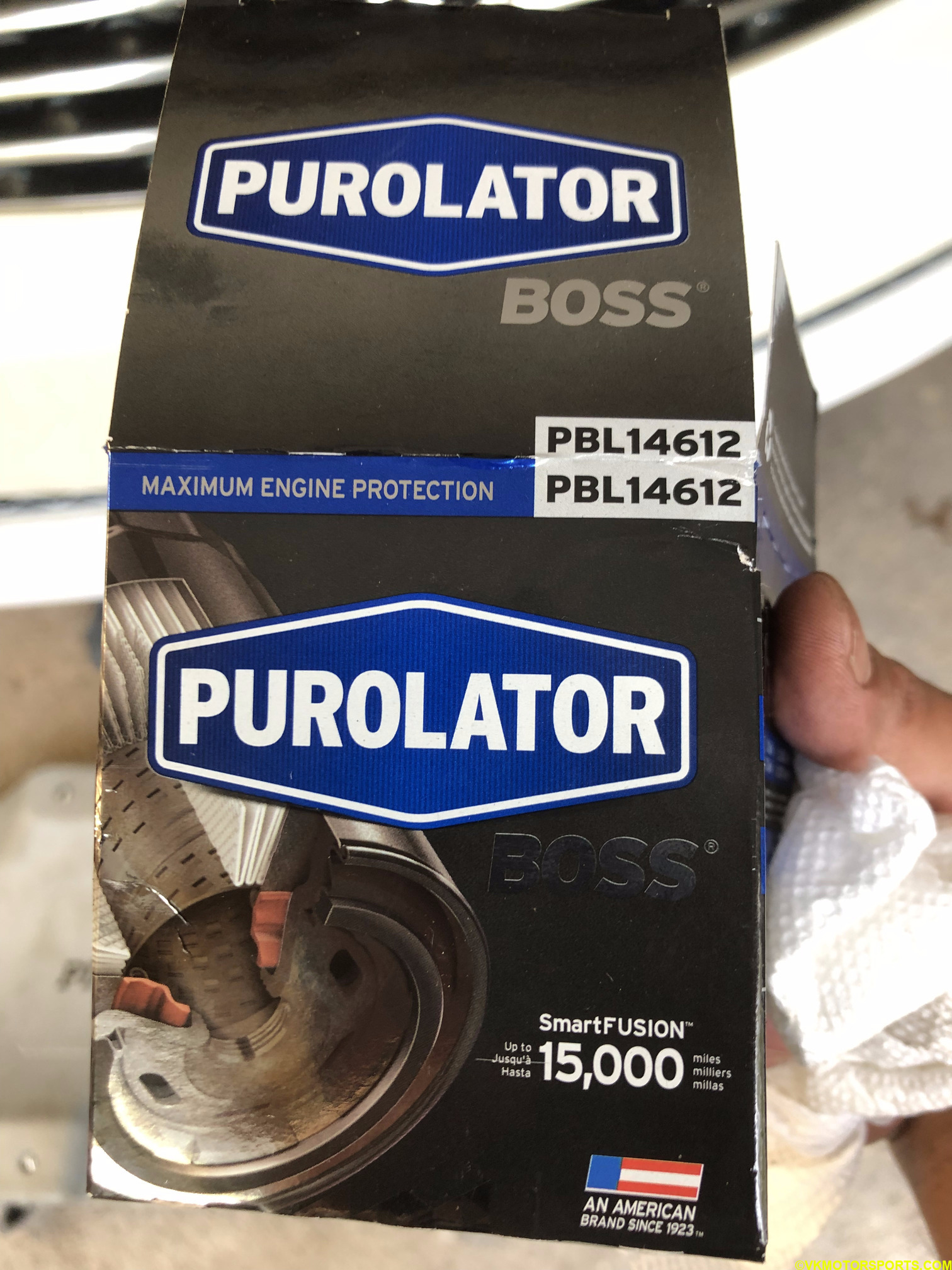 Figure 2. Purolator new oil filter