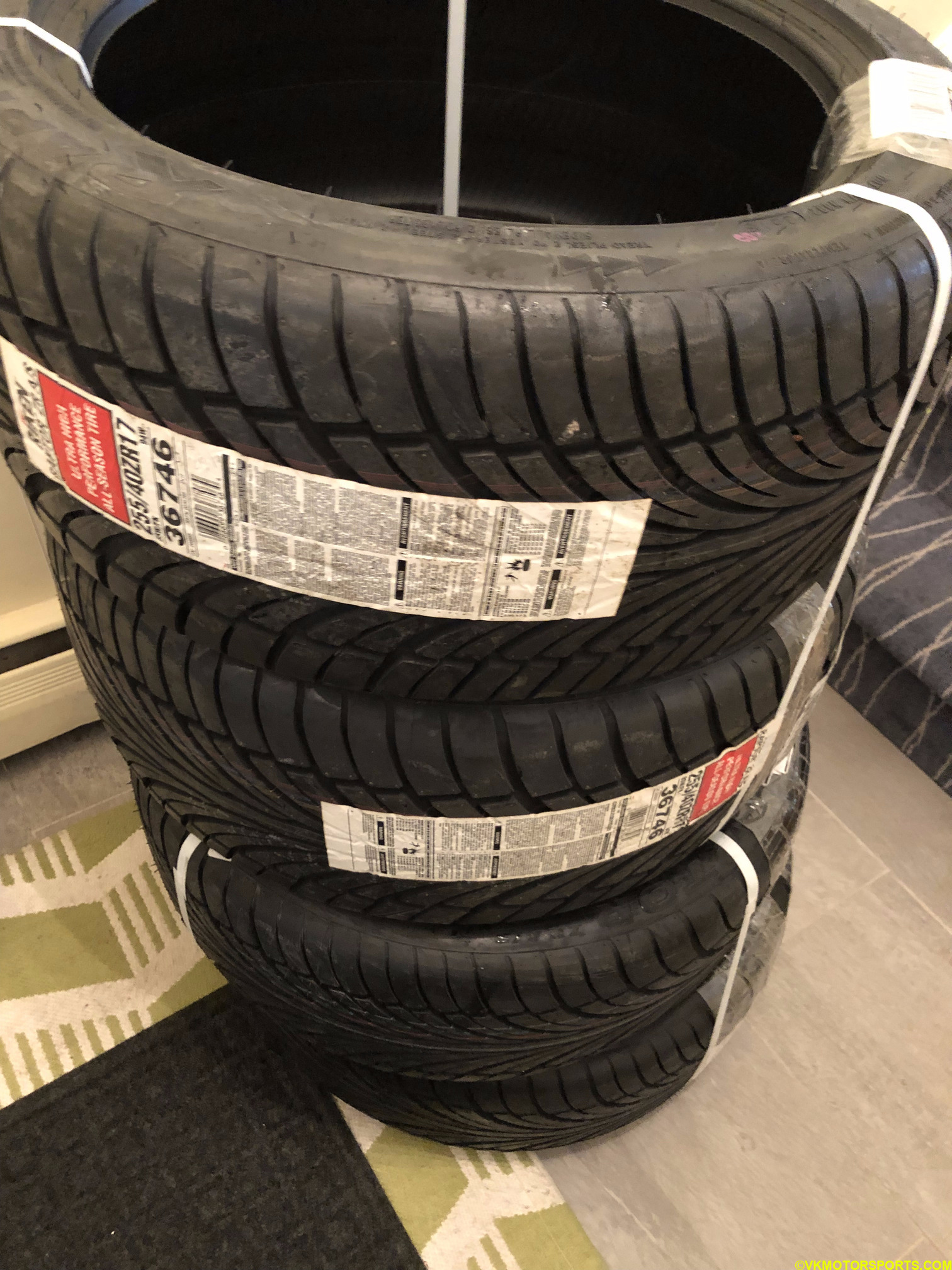 Figure 2. TireRack delivered tires