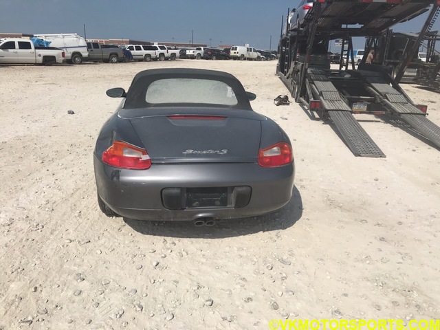 Figure 4. Porsche Boxster S at the Copart TX lot - rear view