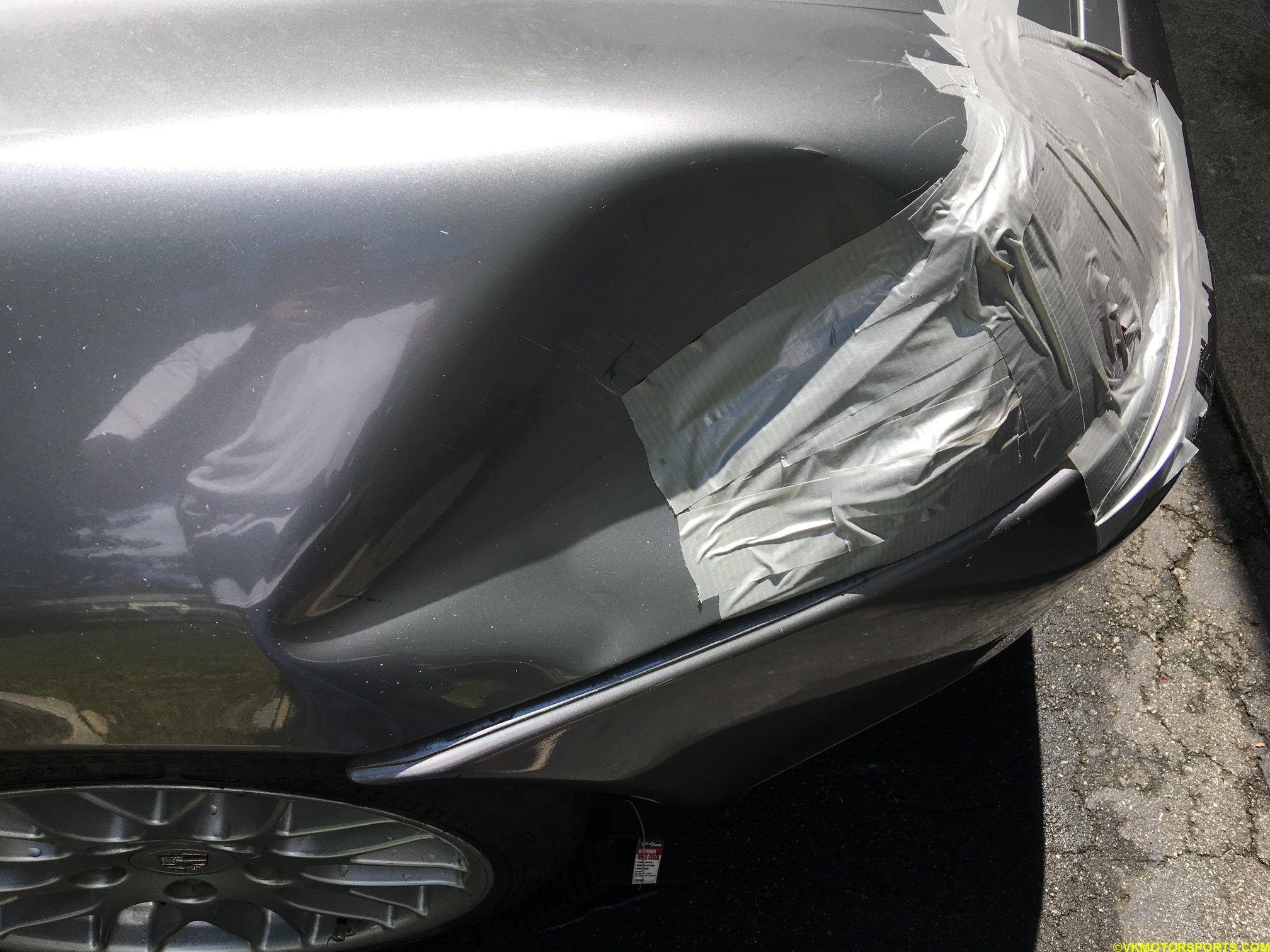 Figure 16. Duct tape on broken tail light - side view