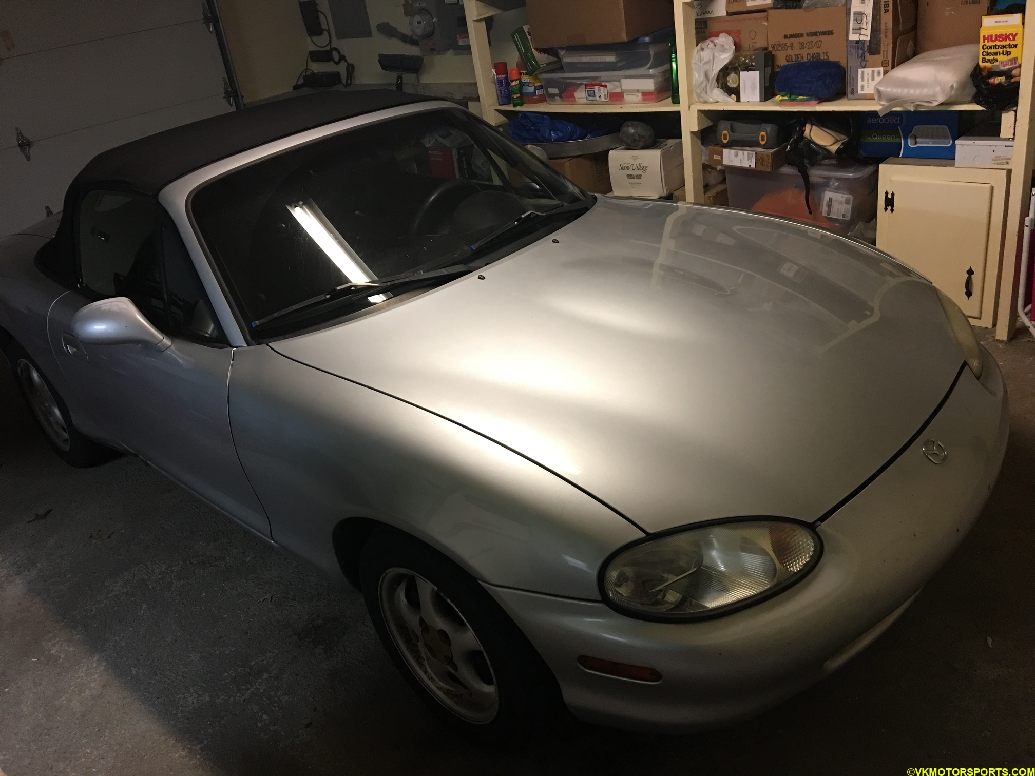 Miata in Garage