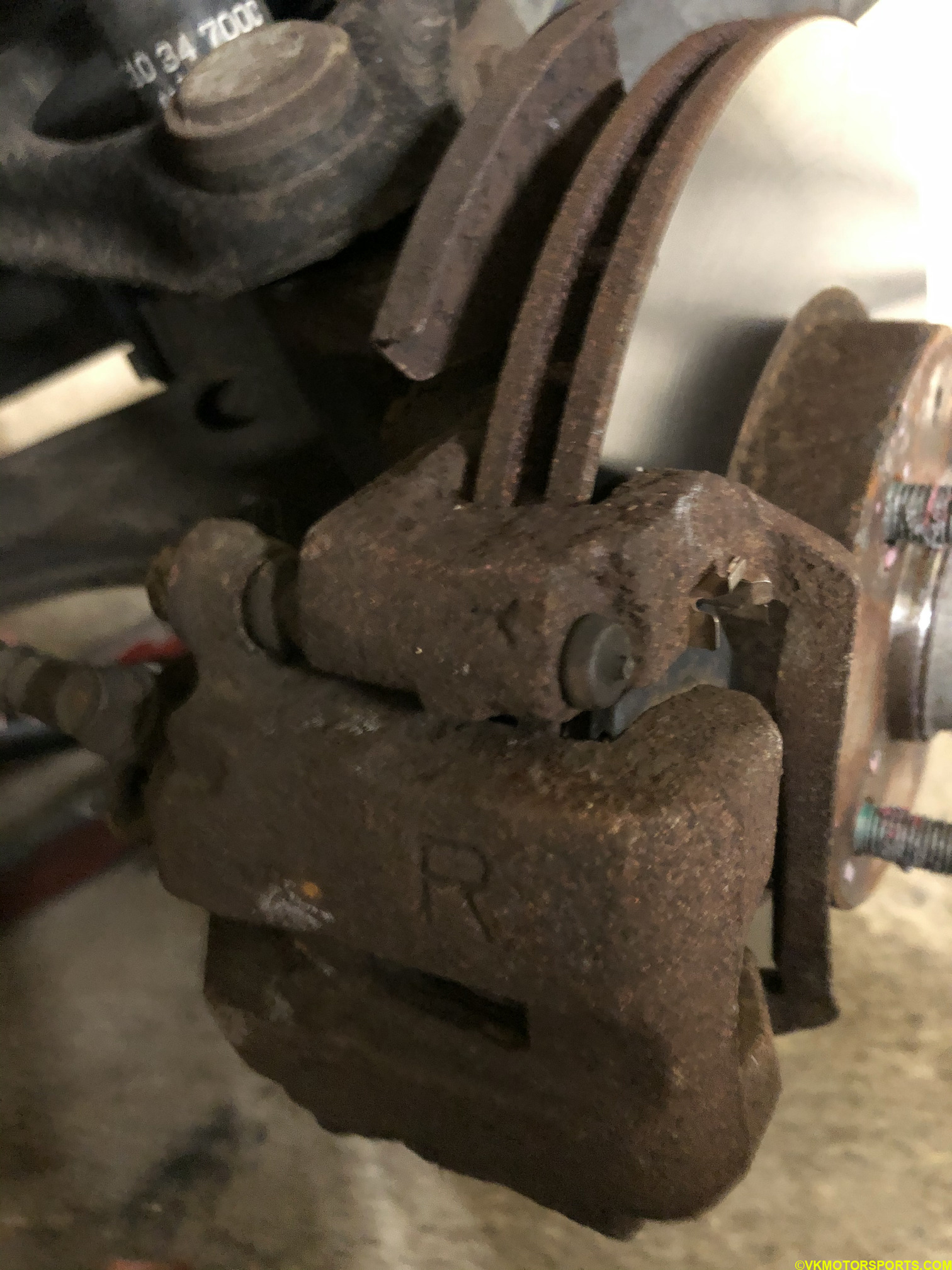 Figure 20. Passenger side caliper closed