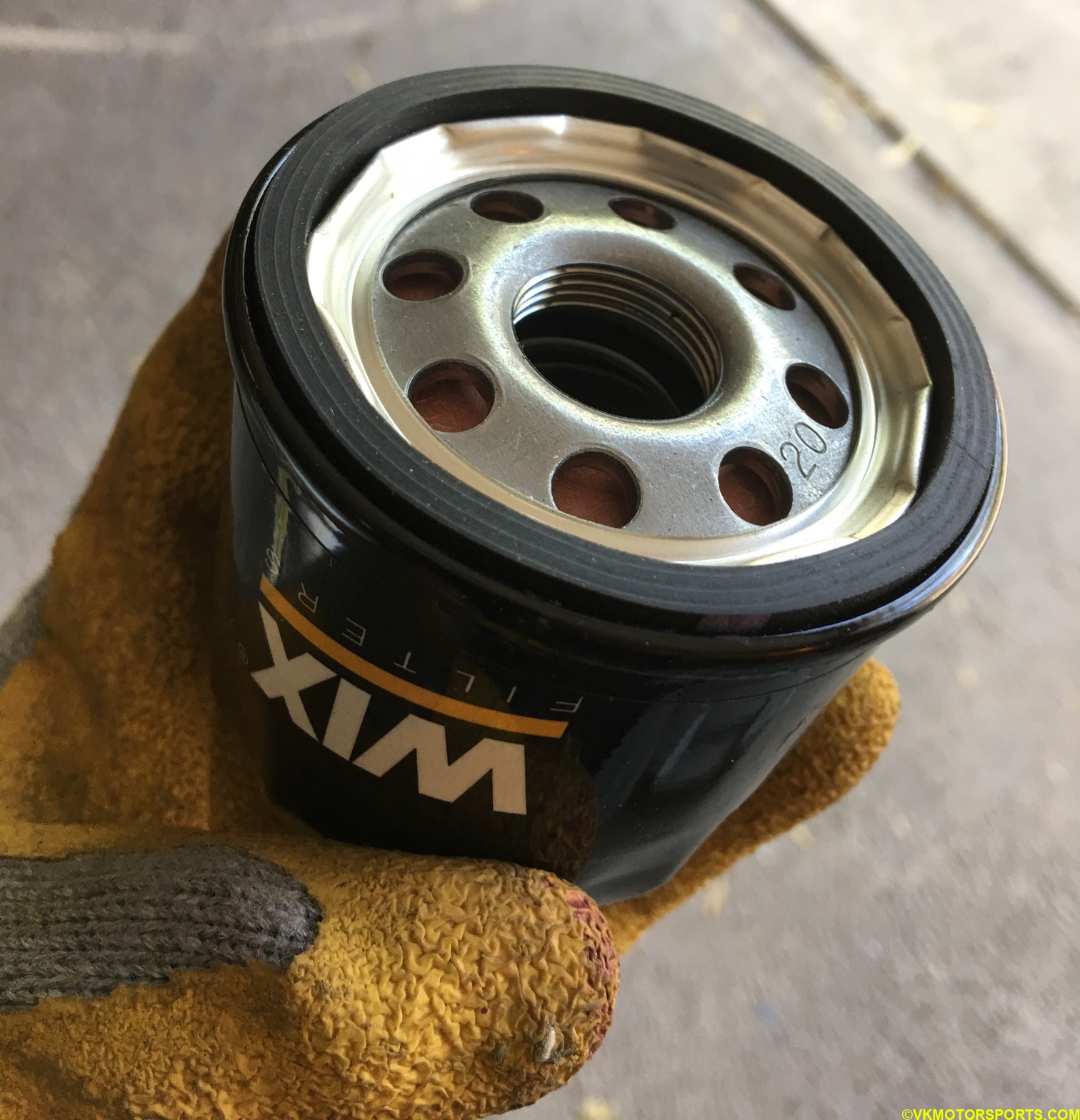 Figure 13. New Oil filter in hand