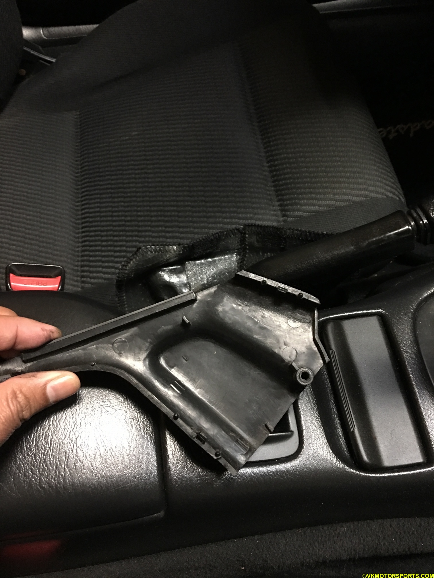 Figure 6. Hand brake cover removed