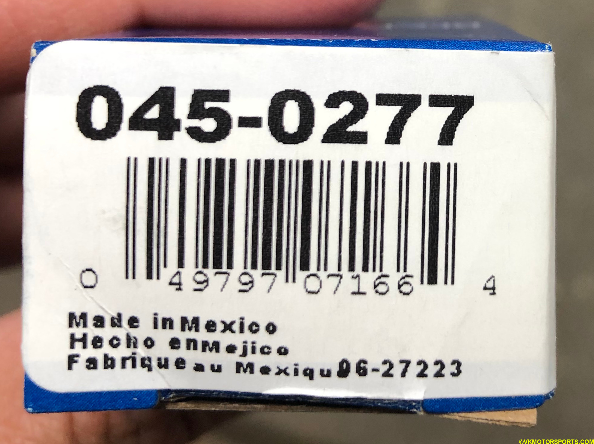 Figure 3. Beck Arnley PCV Valve 045-0277 Model number