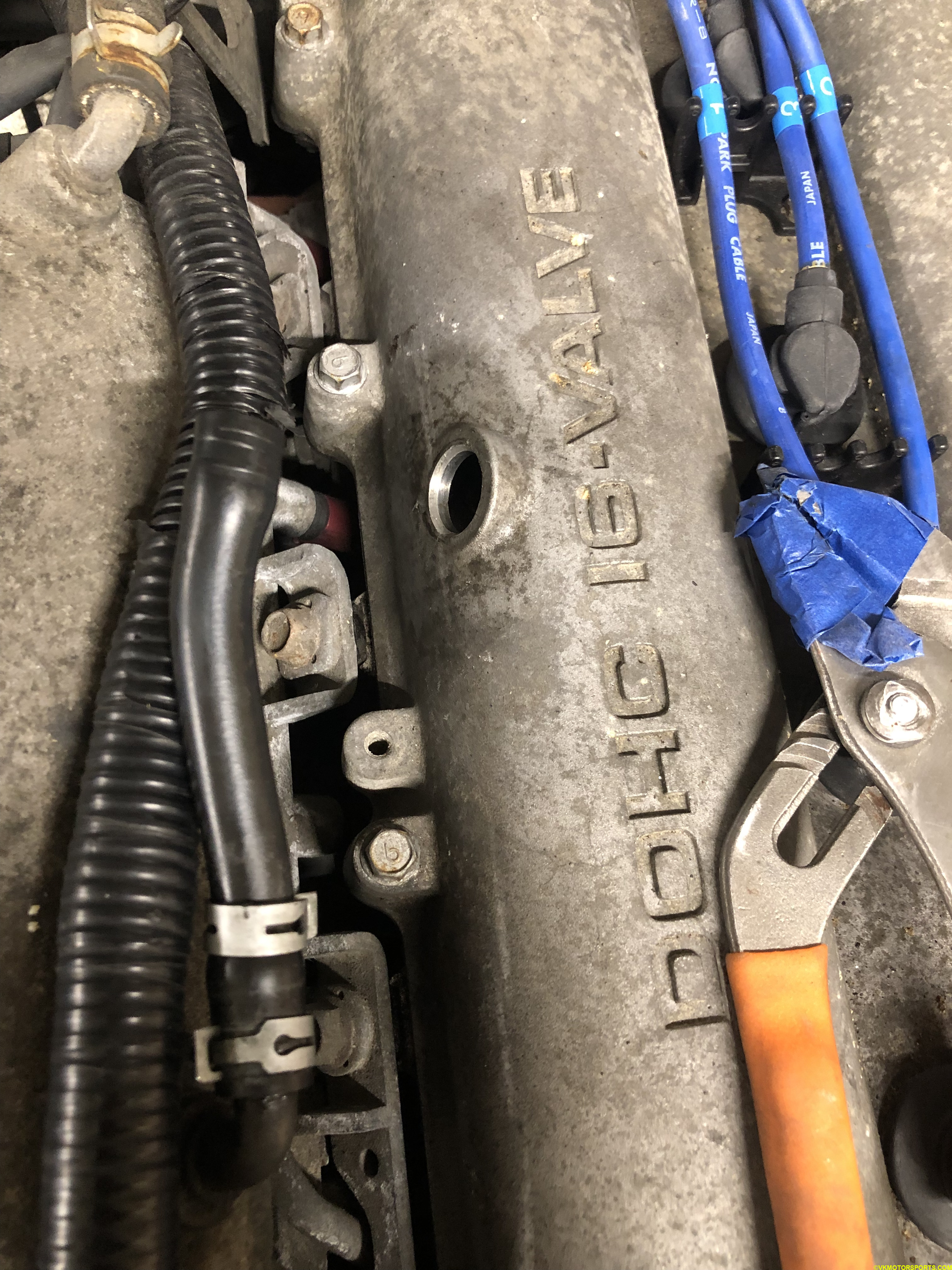 Figure 7. Old grommet removed
