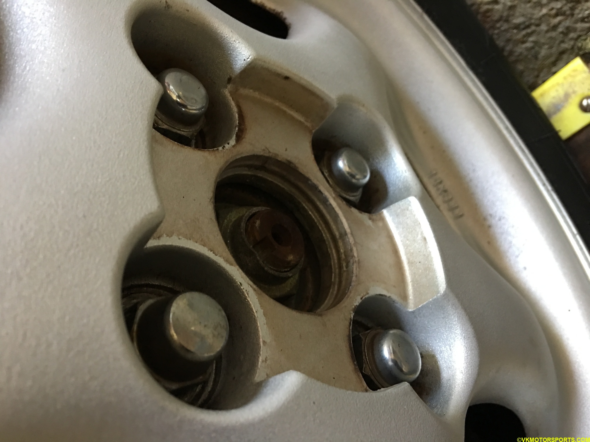 Figure 2. Wheel hub-cap removed