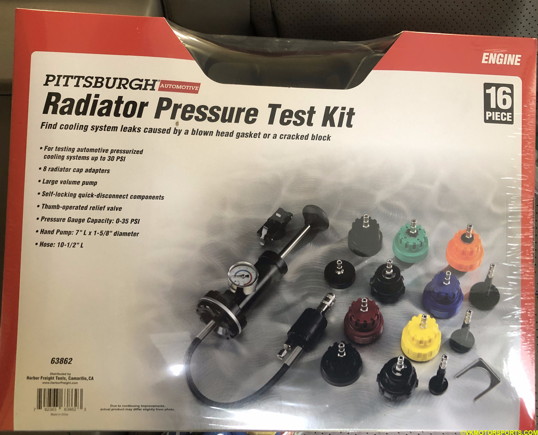 Figure 1. Radiator Pressure Test Kit