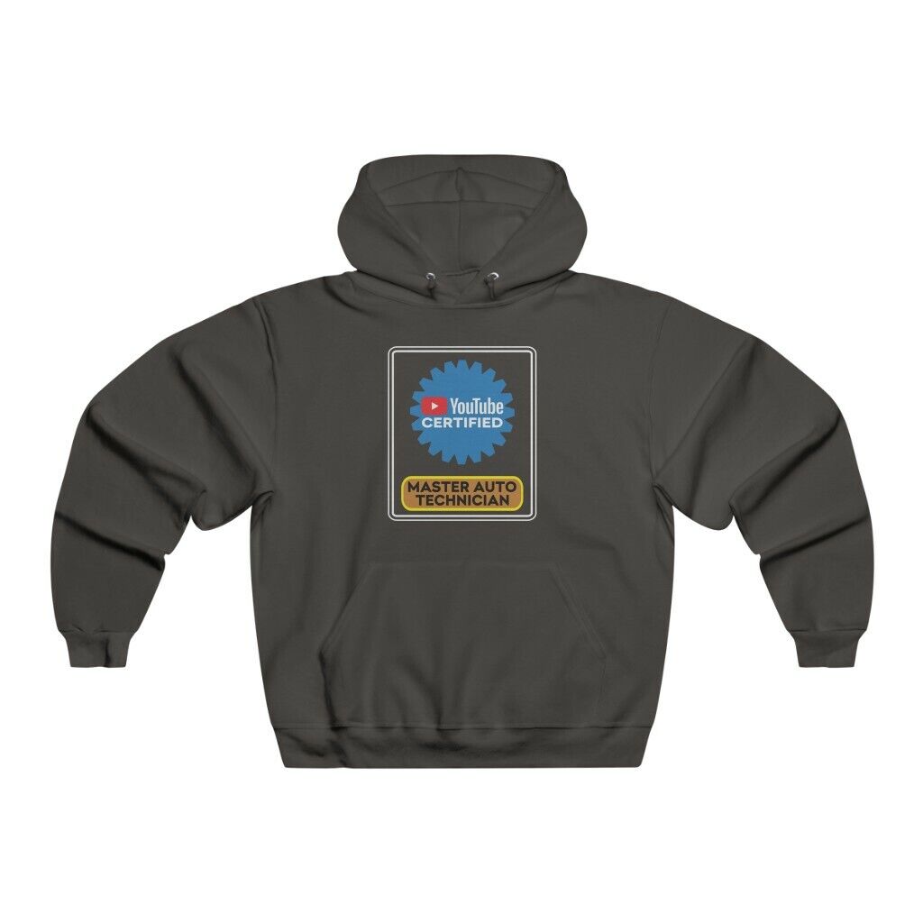 black hooded sweatshirt YouTube Certified Master Auto Technician 